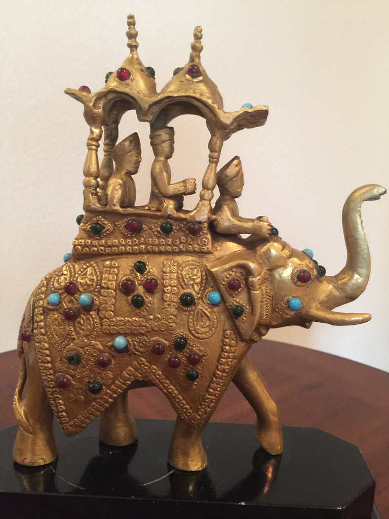 Brass Elephant Decorated Ambabadi