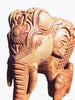 Elephant Carved Whitewood 8" Height Trunk Down with Baby elephants