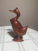 Wooden Duck hand carved from Hibiscus wood with brown polished 8"