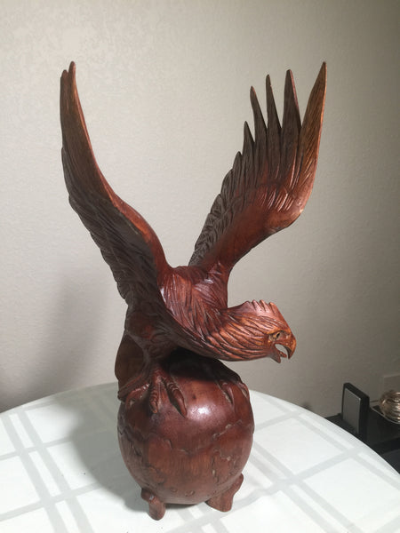 MORE LOTS COMING SOON ....!!! Wooden Playing Eagle Hand Carved from Suar wood